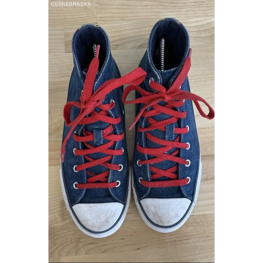 Converse Blue Vintage Chuck Taylor All Star‎ High Reverse Twill - Size 6